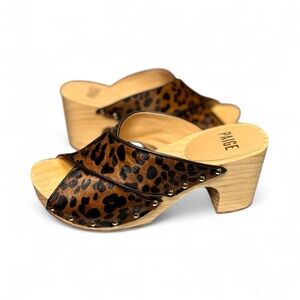 PAIGE Jules Genuine Calf Hair Leather Clog Size 7 NWOT